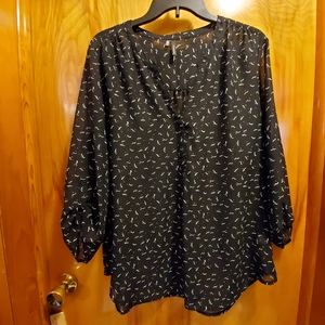 Maurices Black Sheer Top